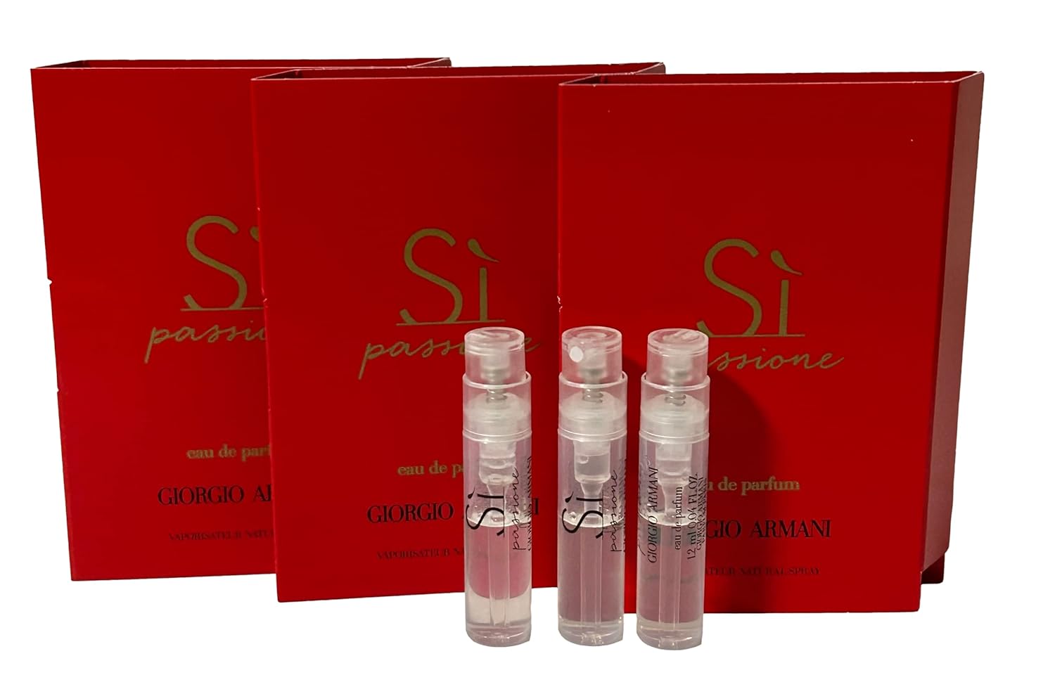 GIORGIO ARMANI Si Passione Sample Perfume Women Spray 1.2 ml / 0.04 oz – set of 3