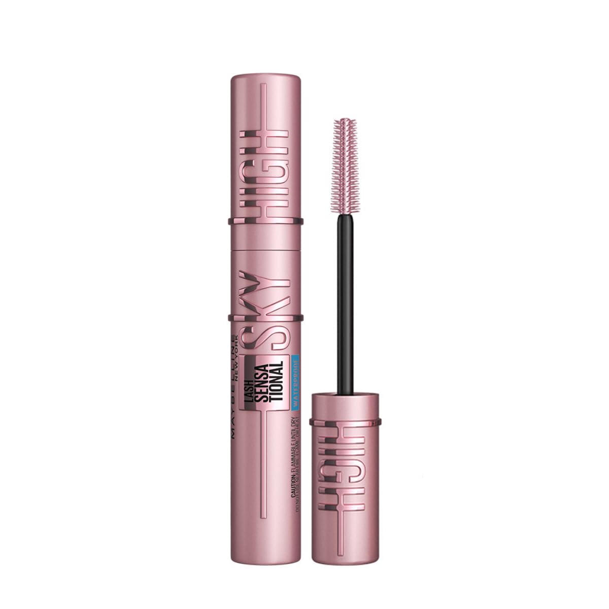 Maybelline New York Waterproof Mascara, Lengthening & Volumizing Mascara, With Bamboo Extract & Fibres, Lash Sensational Sky High